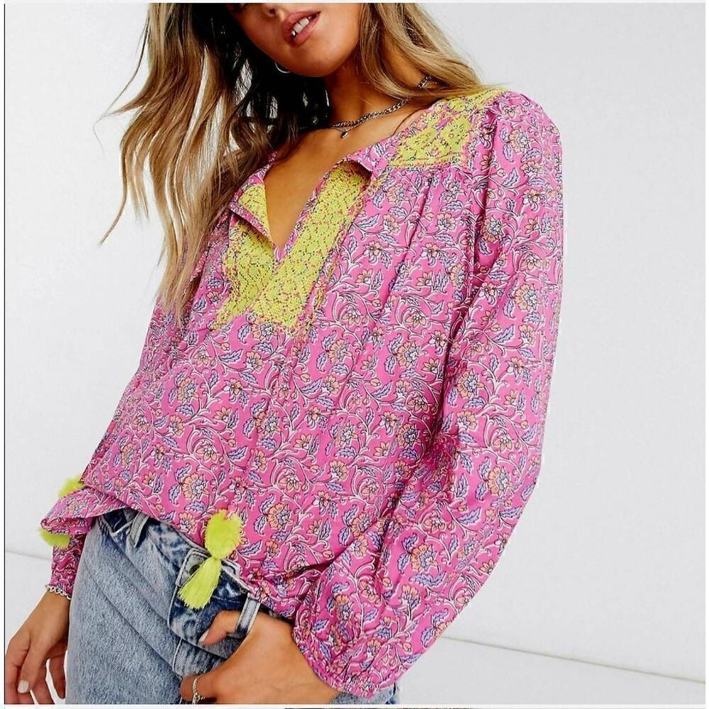 J.Crew Embroidered Cotton Voile Boho Top S